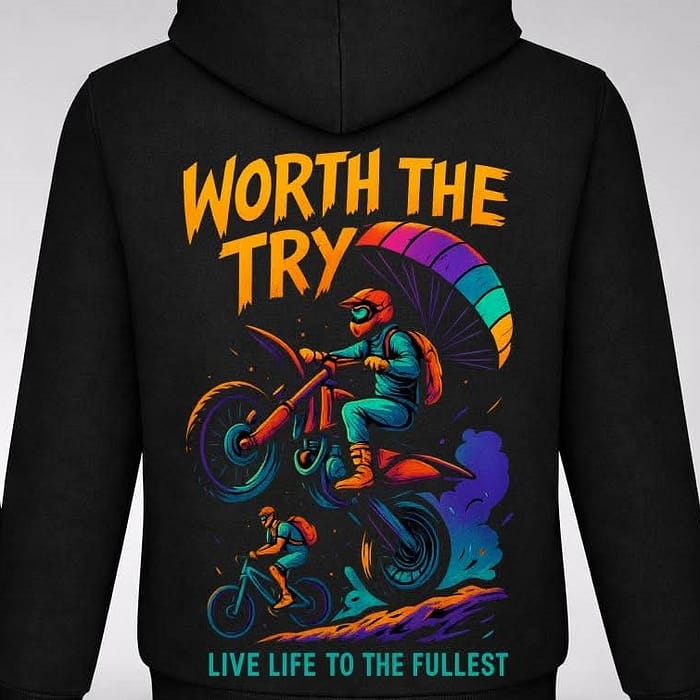 Bluza BeBoLD. z kapturem czarna - Worth The Try